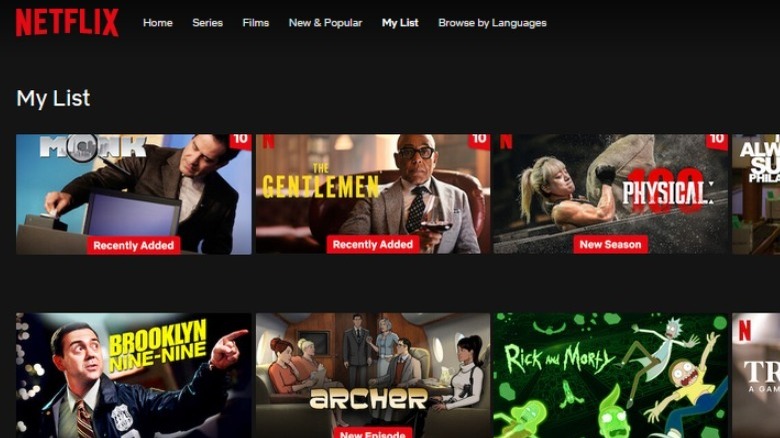My List on Netflix