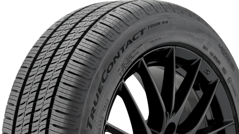 A close shot of the Continental TrueContact Tour 54 tire