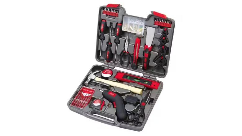 Apollo Home Tool Kit with 4.8V Screwdriver (144-Piece)