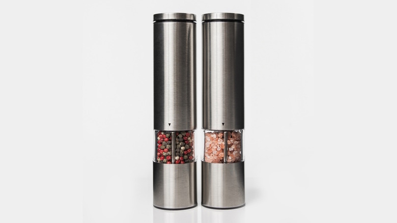 Stainless steel salt and pepper grinders