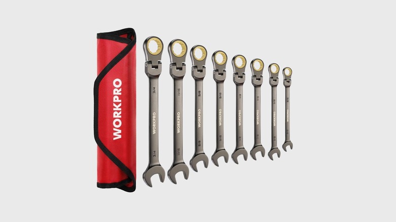 Workpro 8-Piece Flex-Head Ratcheting Wrench Set