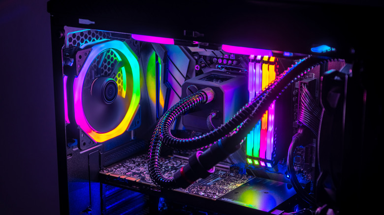 custom gaming pc with rgb lights