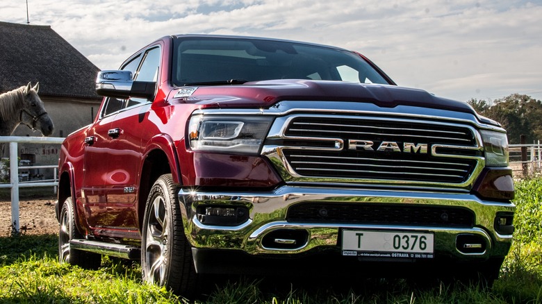 Red Dodge Ram HEMI
