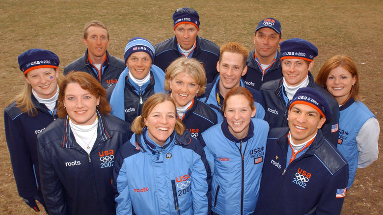 Group photo of Home Depot sponsored Olympic team