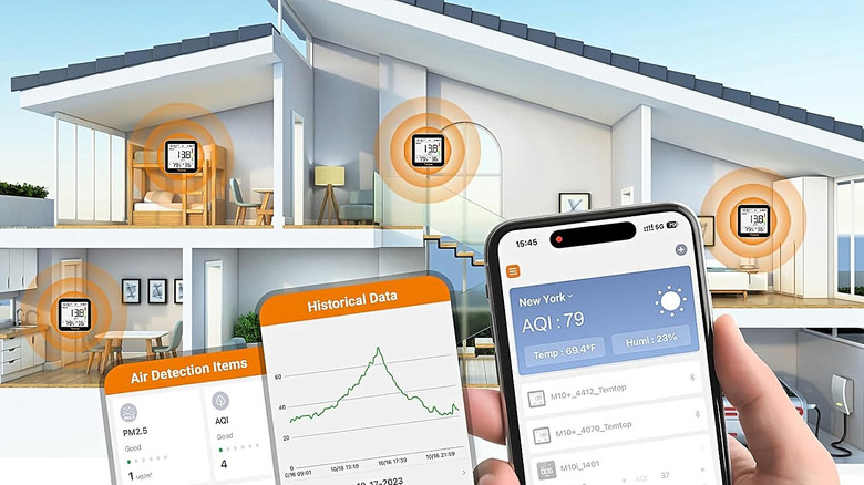 the Temtop M10+ working in different rooms around the home.
