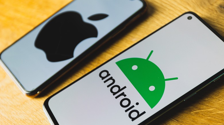 android and apple phone