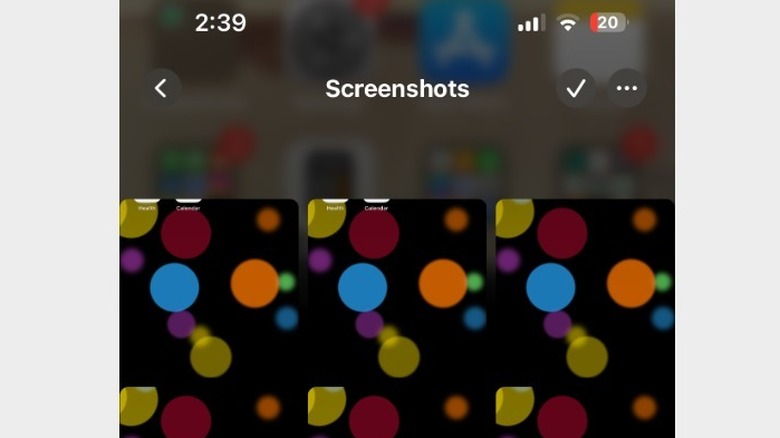 Bunch of repititive accidental screenshots of wallpaper