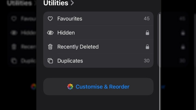 Customise & Reorder in Photos app