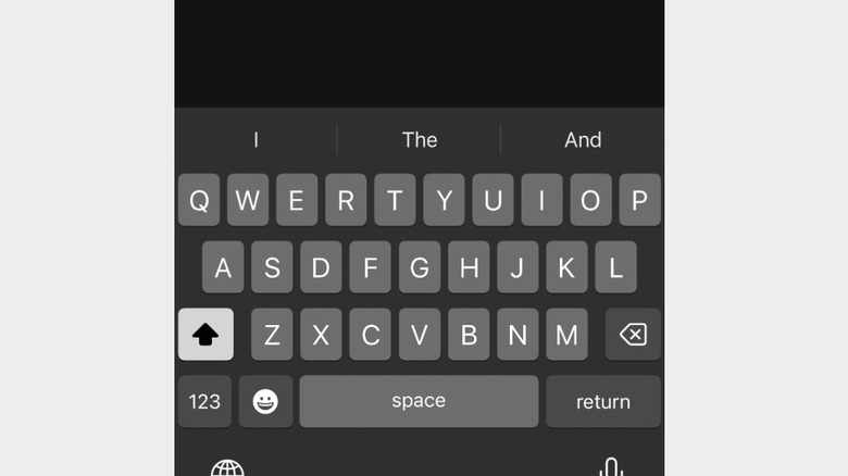 iPhone keyboard