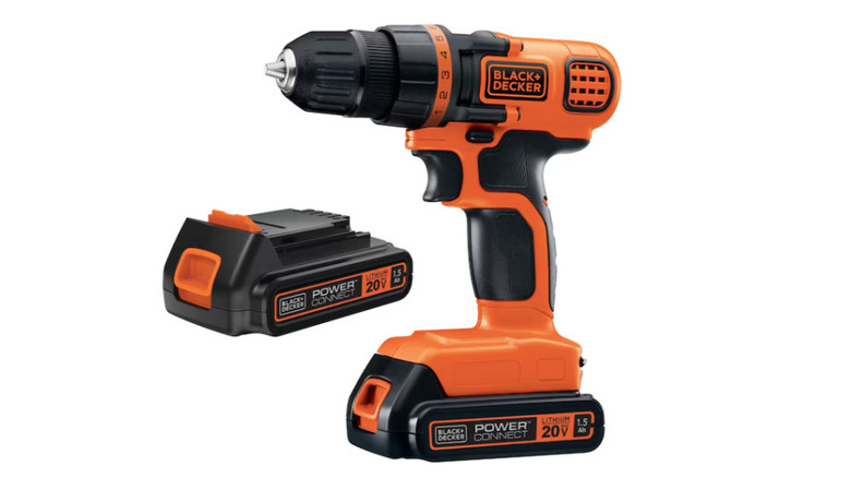 Black+Decker 20V Max LDX120C on display in orange