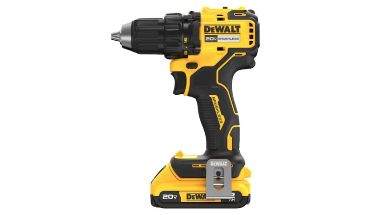 DeWalt Atomic 20V Max Brushless Compact Drill on display