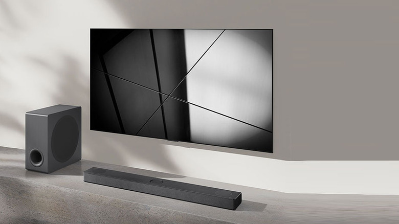 An LG soundbar