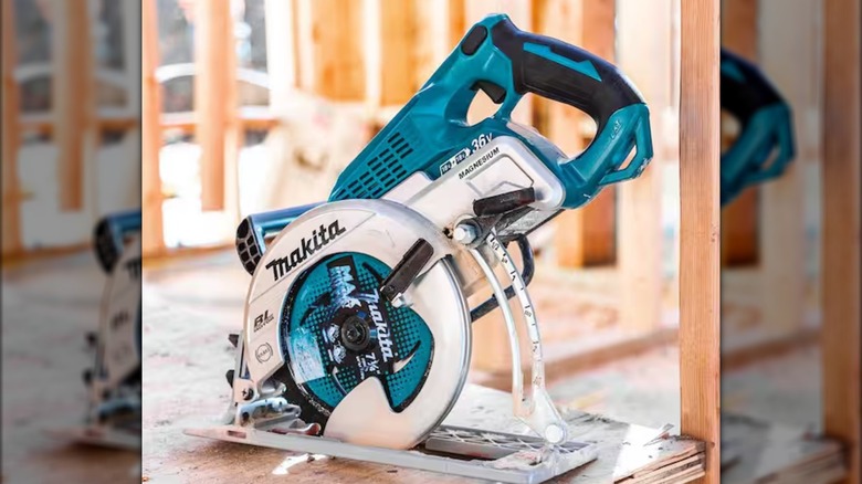 A Makita 36V circular saw