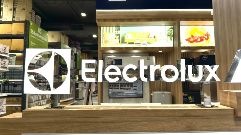 Electrolux brand display at a mall