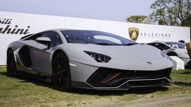 2022 Lamborghini Aventador Ultimae at a show
