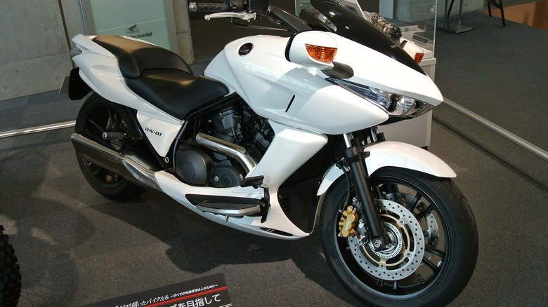 White Honda DN-01 on display