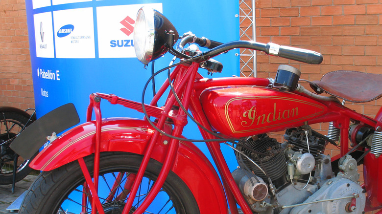 Red Indian Scout 101 on display at museum