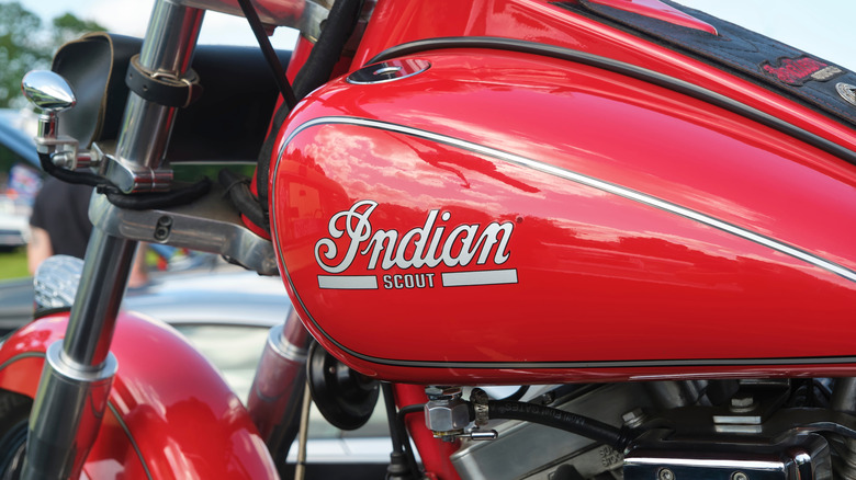 Red Indian Scout gas tank