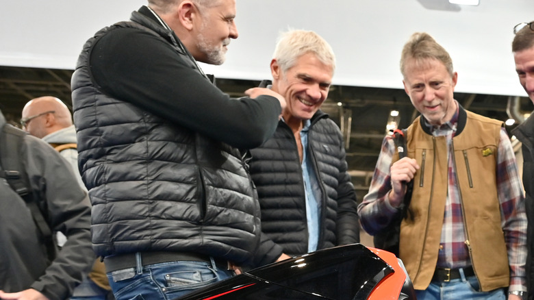 Suzuki Hayabusa on display at motorcycle show