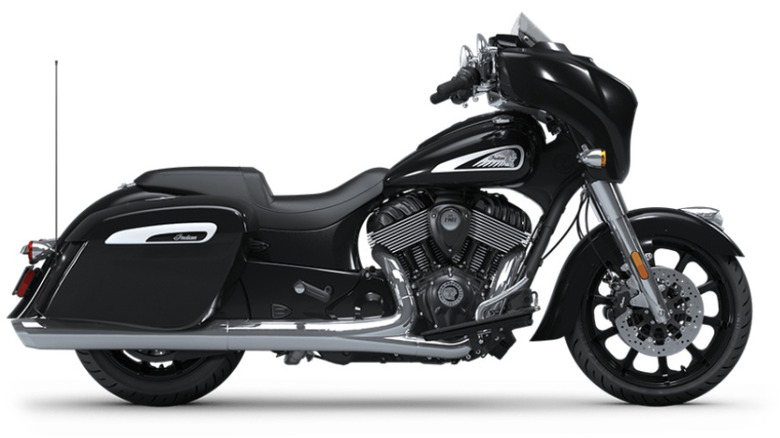 Indian Chieftain on display in black