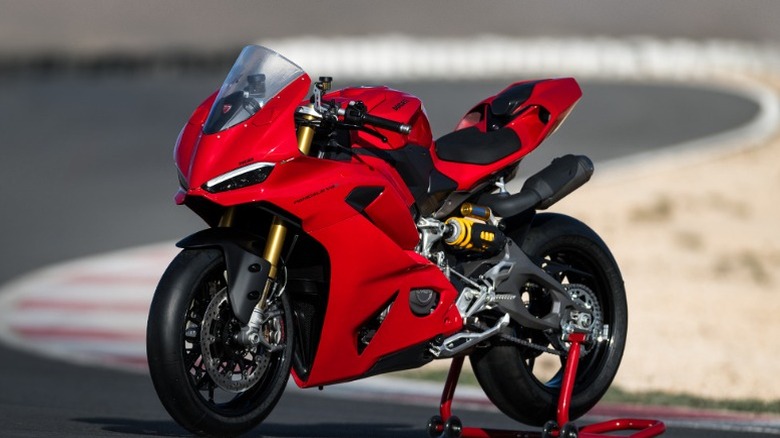 A red Ducati Panigale V2