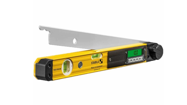 A Stabilia electronic angle finder on white background