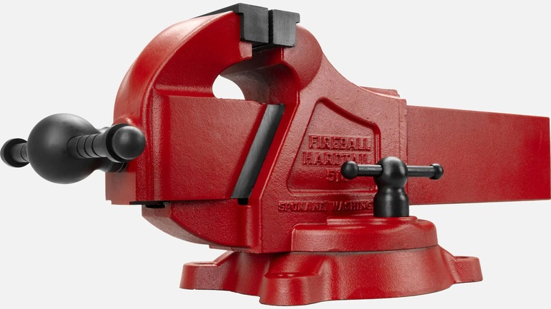 Vise with Fireball logo on a white background