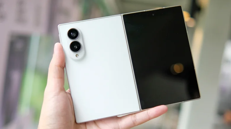 A Samsung Galaxy Z Fold 8 smartphone unfolded