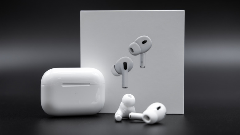 A promotional shot of the Apple AirPods Pro (2nd Gen)