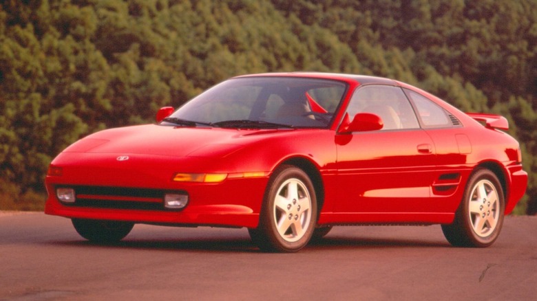 Red second gen Toyota MR2 front 3/4