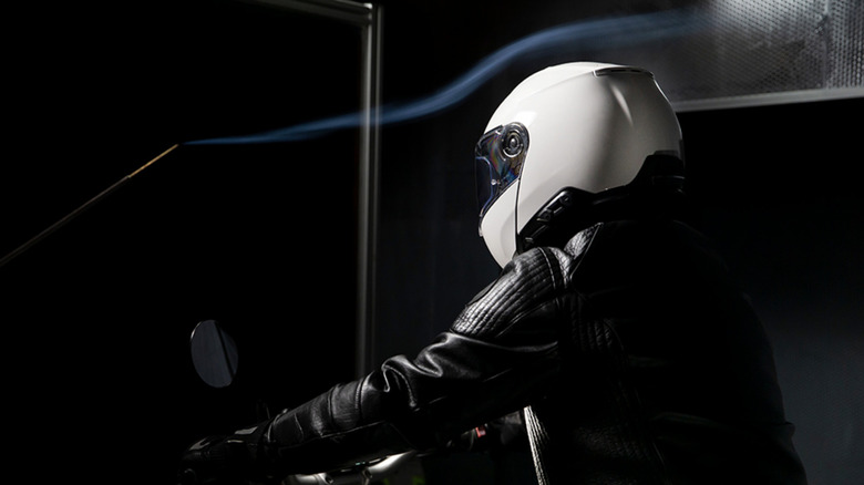 Schuberth helmet in wind tunnel testing