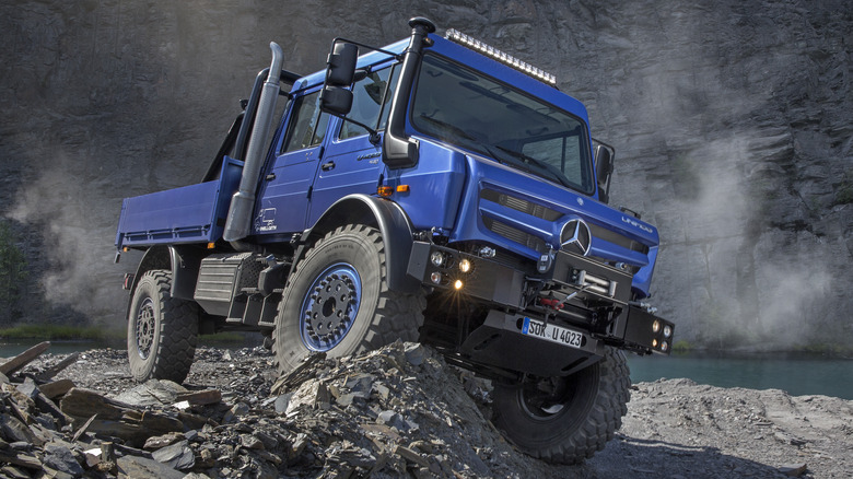 Mercedes-Benz Unimog in a quarry