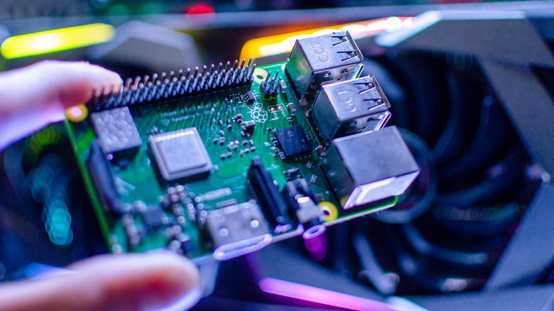Raspberry Pi and laptop