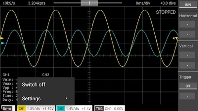 Breadboarded Pi Pico oscilloscope