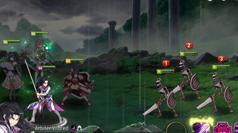 A battle between two parties in Epic Seven