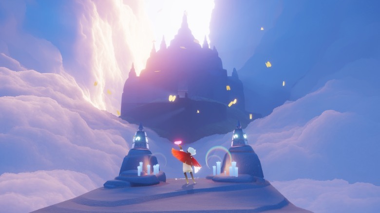Collecting light in Sky to upgrade the cape