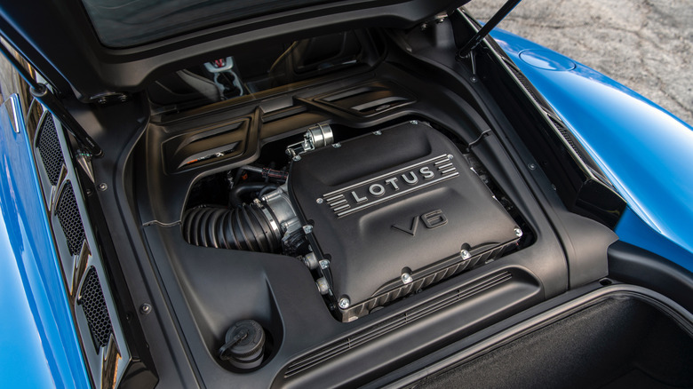 Toyota-sourced supercharged V6 inside the Lotus Emira