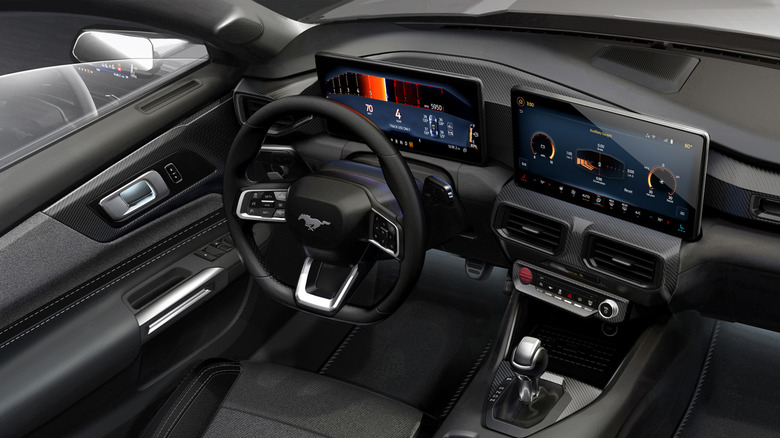 Ford Mustang Dark Horse black onyx interior with automatic transmission