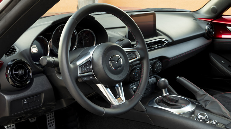 Mazda MX-5 Miata interior dashboard from the driver's side