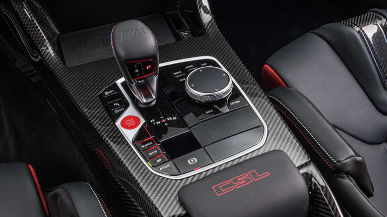BMW M4 CSL transmission shifter