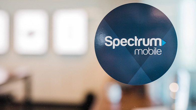 A Spectrum Mobile display in a store