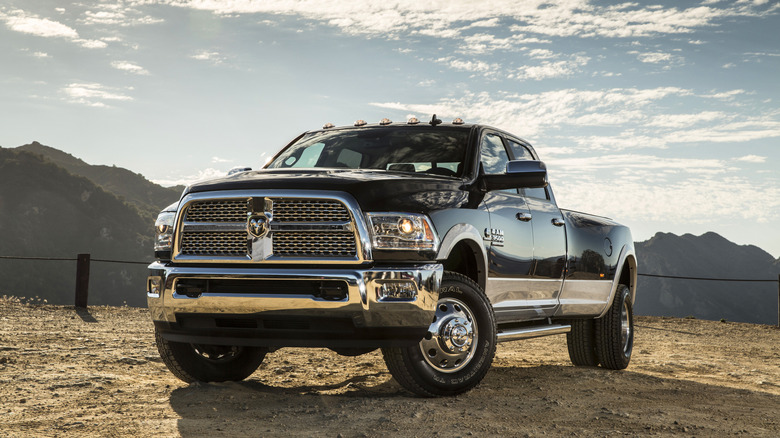 A 2018 Ram 2500/3500 Heavy Duty parked somewhere in the deset
