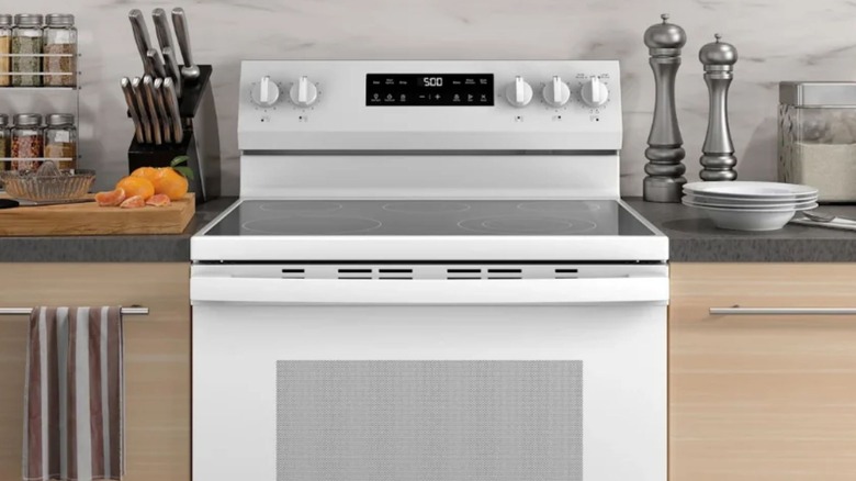GE 30-Inch, 5-Element Electric Range in modern kitchen