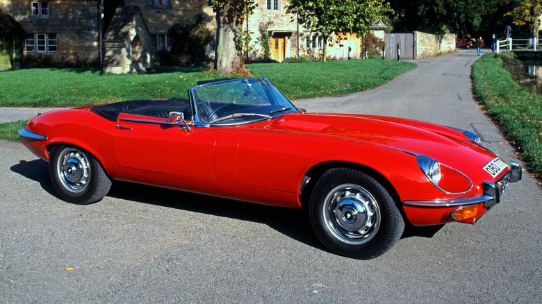 red Jaguar E-Type