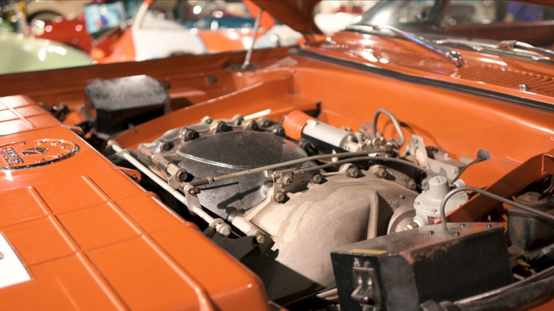 The Chrysler Turbine car engine on display