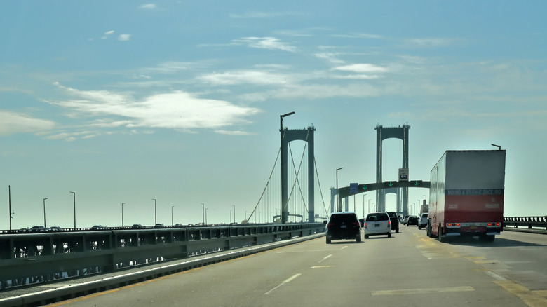 Vehicles on the Delaware Memorial Bridge