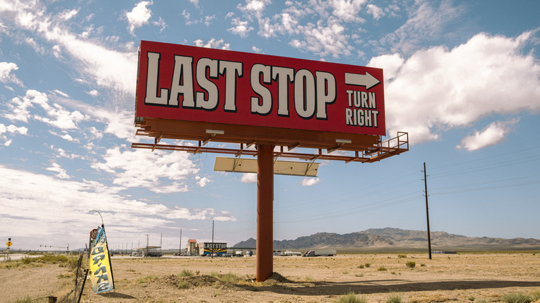 Nevada last stop gas station sign