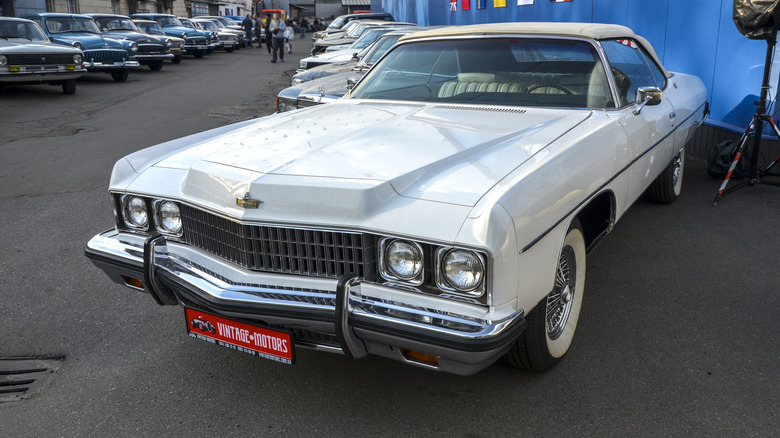 A 1973 Chevrolet Caprice being displayed at a vintage show