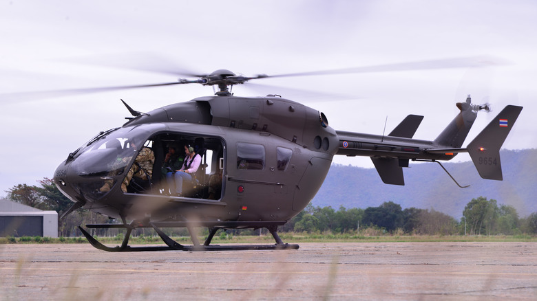 urocopter UH-72 Lakota on landing pad