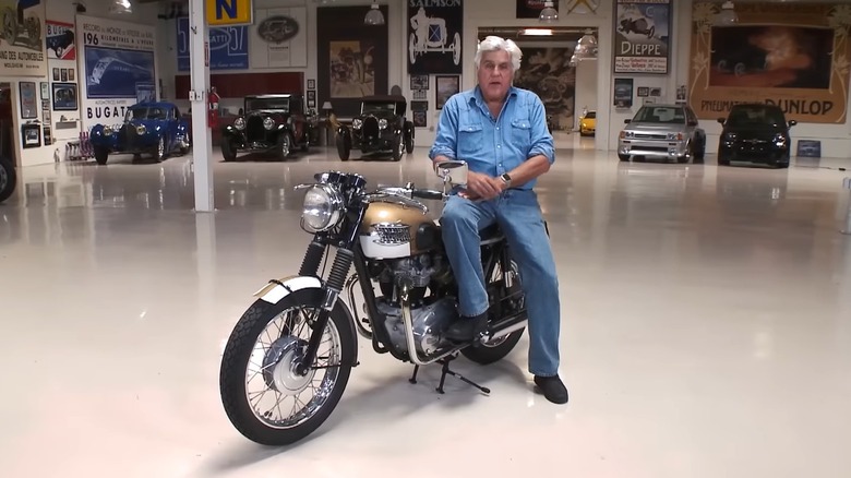 Jay Leno with a 1964 Triumph Bonneville